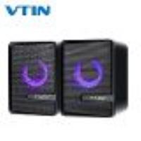 VTIN Bureau Mini Haut-Parleur USB Filaire Haut-parleurs 4D Stéréo HiFi Son Surround Haut-Parleur pou