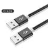 la couleur noire Câble d'extension Double USB vers USB mâle vers mâle, pour boîtier TV, PC, radiateu