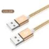 couleur Or Câble d'extension Double USB vers USB mâle vers mâle, pour boîtier TV, PC, radiateur, SSD