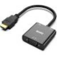 Adaptateur HDMI vers VGA avec Audio 3,5 mm, Compatible pour Ordinateur, Bureau, Ordinateur Portable,
