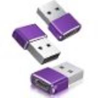 Purple - Adaptateur USB C femelle vers USB A mâle 3 Pack,Converter C Charger Cable pour Apple Watch 