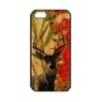 Coque Silicone Cerf Apple Iphone 5 5s Se Bois Souple Fleurs Animal Animaux Peinture Case Housse Dess