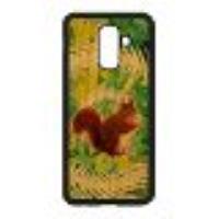 Coque Silicone Samsung A6+ Plus 2018 Bois Naturel Ecureuil Mandala Mignon Mobile Foret Animal Design