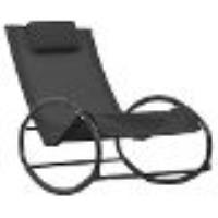 Transat Chaise Longue Bain De Soleil Lit De Jardin Terrasse Meuble D'extérieur Avec Oreiller Acier E