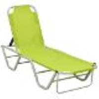 Transat Chaise Longue Bain De Soleil Lit De Jardin Terrasse Meuble D'extérieur Aluminium Et Textilèn
