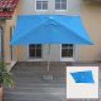 Parasol N23, Parasol De Jardin, 2x3m Rectangulaire Inclinable, Polyester/Aluminium 4,5kg   Bleu