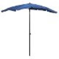 Vidaxl Parasol De Jardin Avec Mât 200x130 Cm Bleu Azuré