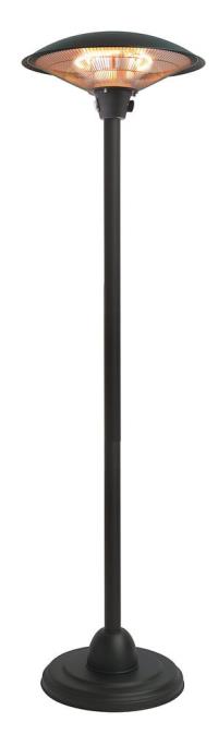 Parasol chauffant électrique Milan - Noir - 60x60x205cm
