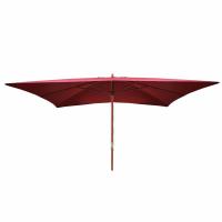 Parasol de jardin 3x4m rectangulaire polyester/bois 6kg bordeaux 04_0003825