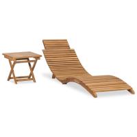 Transat chaise longue bain de soleil lit de jardin terrasse meuble d'extérieur pliable avec table bo