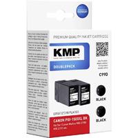 Lot de 2 cartouches compatible KMP C99D noir - remplace Canon PGI-1500XL BK