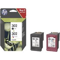 HP Cartouche dencre 302 dorigine pack bundle noir, cyan, magenta, jaune X4D37AE Pack de cartouches