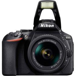 Nikon D5600 Kit Appareil photo reflex numérique avec AF-P 18-55 mm VR 24.2 Mill. pixel noir WiFi, vidéo Full HD