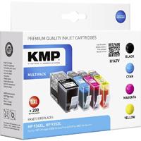 KMP Ink set remplace HP 934XL, 935XL compatible pack bundle noir, cyan, magenta, jaune H147V 1743,0050