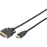 Digitus HDMI / DVI Câble de raccordement [1x HDMI mâle 1x DVI mâle 18+1 pôles] 2 m noir
