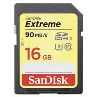 Carte SDHC SanDisk Extreme 16 Go Class 10, UHS-I, UHS-Class 3