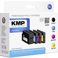 KMP Encre remplace HP 950XL, 951XL compatible pack bundle noir, cyan, magenta, jaune H100V 1722,4050