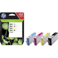 HP Cartouche dencre 364XL dorigine pack bundle noir, cyan, magenta, jaune N9J74AE Pack de cartouches