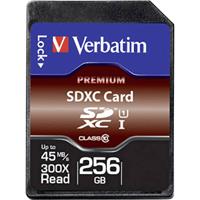 Carte SDXC Verbatim Premium 256 Go Class 10, UHS-I