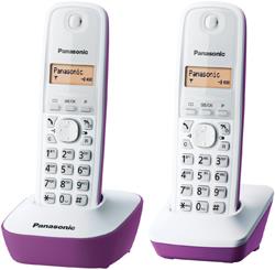 Panasonic KX-TG1612FRF Duo Pourpre Sans répondeur