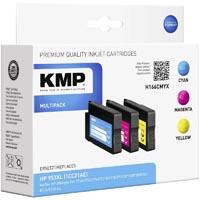 KMP remplace HP 953XL compatible pack bundle cyan, magenta, jaune H166CMYX 1748,4050