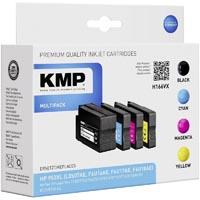 KMP Encre remplace HP 953XL compatible pack bundle noir, cyan, magenta, jaune H166VX 1747,4005