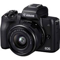 Appareil photo hybride Canon EF-M 15-45 Kit avec EF-M 15-45 mm IS STM boîtier, avec accu, objectif zom standard 24.1 Mill. pixel noir vidéo 4K, Bluetooth,