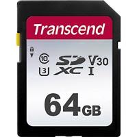Transcend Premium 300S Carte SDXC 64 Go Class 10, UHS-I, UHS-Class 3, v30 Video Speed Class