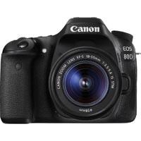 Canon EOS 80D Appareil photo reflex numérique avec EF-S 18-55 mm IS STM 24.2 Mill. pixel noir WiFi, écran pivo