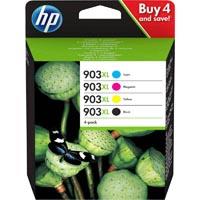 HP Encre 903XL dorigine pack bundle noir, cyan, magenta, jaune 3HZ51AE Pack de cartouches