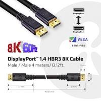 club3D DisplayPort Câble de raccordement [1x DisplayPort mâle 1x DisplayPort mâle] 4 m noir