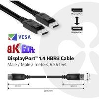 club3D DisplayPort Câble de raccordement [1x DisplayPort mâle 1x DisplayPort mâle] 2 m noir