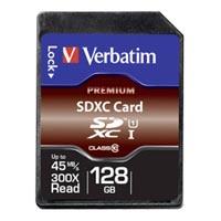 Carte SDXC Verbatim Premium 128 Go Class 10, UHS-I