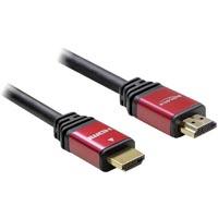 Câble de raccordement Delock 57903 [1x HDMI mâle 1x HDMI mâle] 3 m rouge/noir
