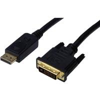 Câble de raccordement Digitus AK-340306-030-S [1x DisplayPort mâle 1x DVI mâle 24+1 pôles] 3 m noir