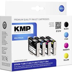 KMP Encre remplace Epson T1285, T1281, T1282, T1283, T1284 compatible pack bundle noir, cyan, magenta, jaune E