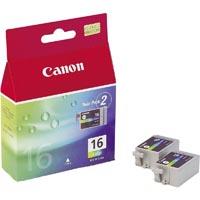 Pack de 2 cartouches dencre Canon BCI-16C couleur