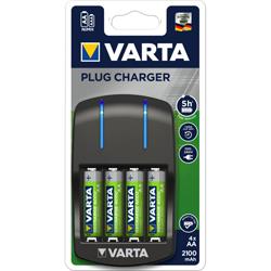 Chargeur Plug VARTA + 4 piles rechargeables AA / HR6 2100 mAh