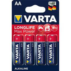 Lot de 4 piles alcaline VARTA Longlife Max Power AA/LR06