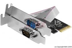 Carte Contrôleur - GENERIQUE - Carte PCI Express 2 ports RS232 Low Profile