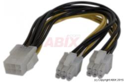 Connectique Informatique - GENERIQUE - Doubleur d'alimentation PCI Express 6 pins - 15cm