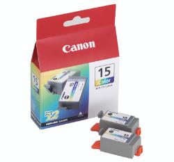 Conso imprimantes - CANON - 2 x Cartouche d'encre 3 couleurs - BCI-15C