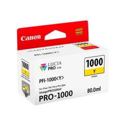 Conso imprimantes - CANON - PFI-1000 Y - Jaune / 80 ml