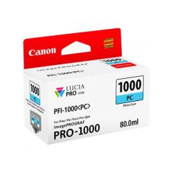 Conso imprimantes - CANON - PFI-1000 PC - Cyan / 80 ml