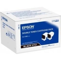 Conso imprimantes - EPSON - Pack de 2 - Toner Noir - 7300 pages