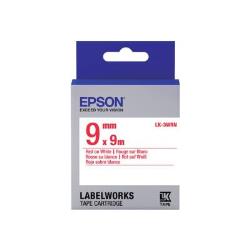Conso imprimantes - EPSON - Bande d'étiquettes LK-3WRN - Rouge/Blanc