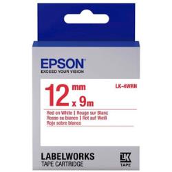 Conso imprimantes - EPSON - Bande d'étiquettes LK-4WRN - Rouge/Blanc