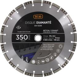 Disque diamanté béton granit ventilé SCID - Diamètre 350 mm