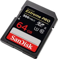Carte SD Sandisk Extreme Pro SDXC 64GB 300/MB/s UHS-II