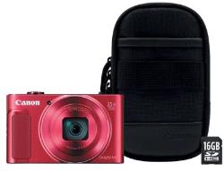 Appareil photo Compact Canon SX620 HS Rouge + Etui + SD 16Go